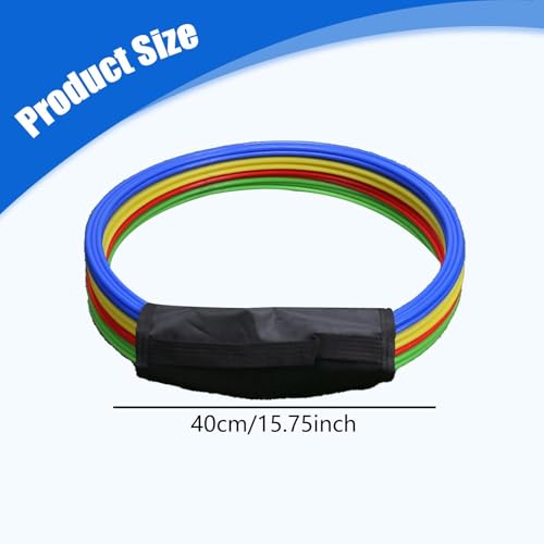 12 Pieces Football Training Rings Speed Exercise Circles Agility Hoops Jumping Rings PP Material Suitable for Adults Sports TRAI, 40cm