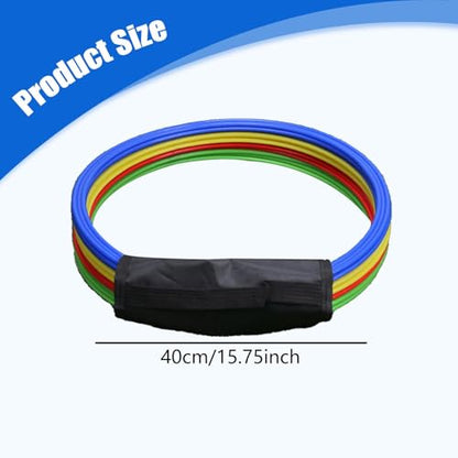 12 Pieces Football Training Rings Speed Exercise Circles Agility Hoops Jumping Rings PP Material Suitable for Adults Sports TRAI, 40cm