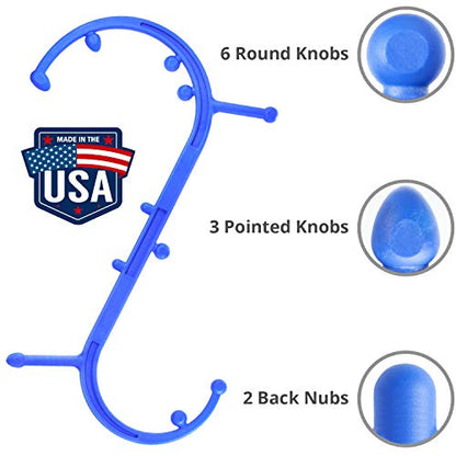 Body Back Buddy Classic Blue & Massage Stick Bundle for Muscle Pain Relief - color: Blue