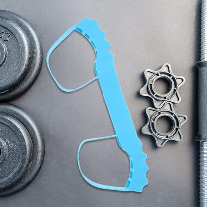 Multifunctional Gym Elastic Resistance Band for Hip and Leg Workouts, Blue Fabric Toe Separator Training Band for Foot Stretching and Toe Mobility, 1pcs Fitness Strap for Home