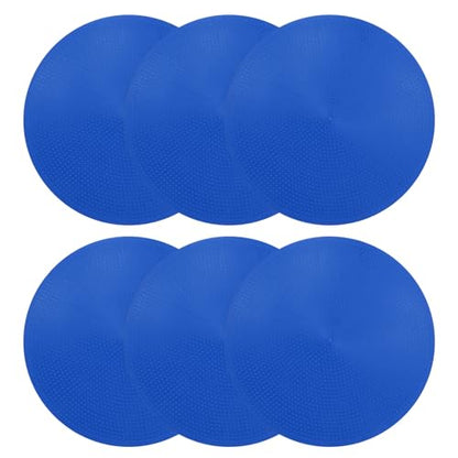 PATIKIL Spot Markers, Non-Slip Floor Dots Agility Markers Flat Field Cone Poly Dot - color: Blue