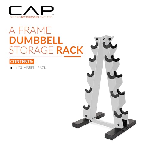 Cap Dumbbell Rack for Home Gym, Space-Saving Free Weight Rack, Compact Weight Storage Rack for Hex Dumbbells, 3-Tier & 5-Tier Options, 80-200lb Capacity - color: White