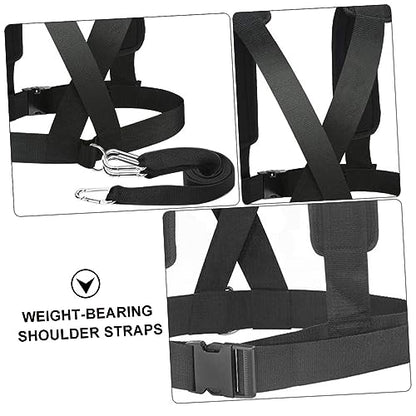 Mikikit 2pcs Weight-bearing Training Belt for Strength Training and Sled Pulling Fitness for Outdoor Workouts and Tire Drags