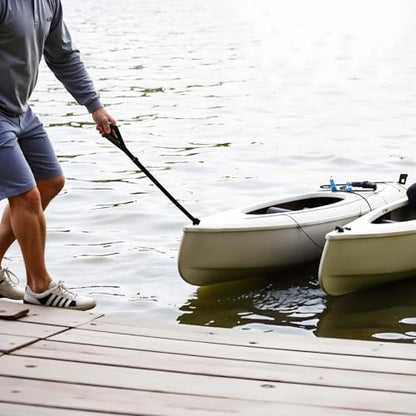 2 Pcs Kayak Stand Up Assist Strap Canoe Drag Strap with Handle, Adjustable Pull Up Rope Kayak Boat Standing Aid Dragging Accessories
