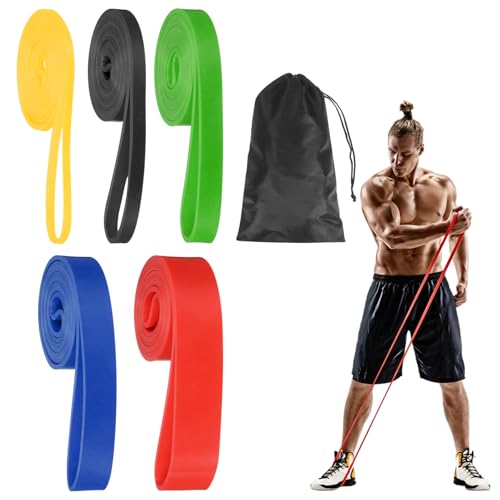 Resistance Bands for Working Out, Pull Up Bands, Pull Up Assistance Straps with Carry Bag for Home/Gym - color: Yellow/Black/Green/Blue/Red