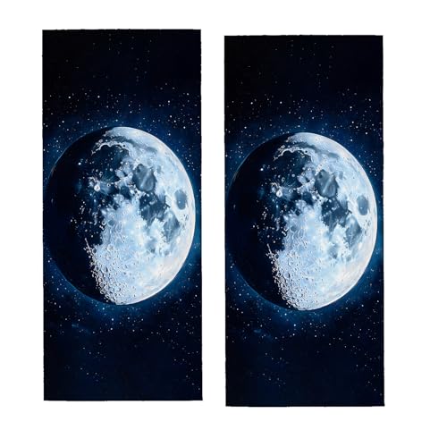 Lunar Moon Hand Towel for Bathroom 2 Pack,Soft Microfiber Face Towels for Bath,Kitchen,Spa,and Gym,Decorative Absorbent Polyester Towels,Perfect for Home or Hotel Decor 14.5x28in - color: Moon43