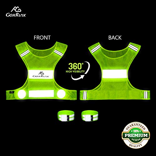 Reflective Vest Running Gear,Lightweight Reflective Safety Vests with Arm Bands