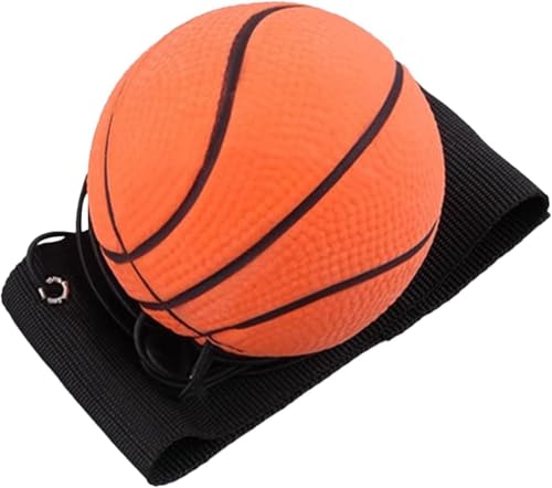 Reaction Training Ball with Adjustable Wrist Strap, Basketball Reflex Trainer, High-Elasticity Rubber, Agility Exercise Equipment