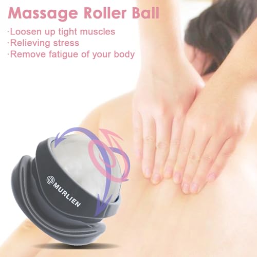 Massage Roller Ball, Tight and Sore Muscles Relief, Manual Massager, Alleviating Shoulder, Arms, Back, Legs, Calves or Muscle Tension - White - color: White
