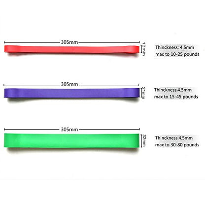 Wellness Seer Set of 3 Heavy Duty Resistance Band Loop for Exercise Fitness Yoga Workout Power Gym
