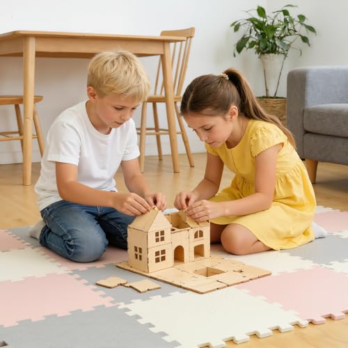 Nuanchu 60 PCS Kids Foam Puzzle Mat,White, Cream, Gray - color: White, Cream, Gray