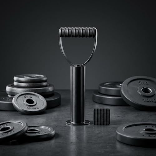 Plate-Loaded Kettlebell Grip Black Metal Kettlebell Handle Converter Compact Fitness Equipment