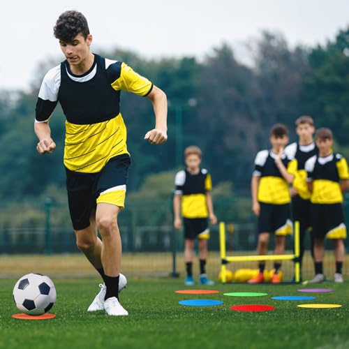 6 Pcs Poly Spots Markers Sports Training for Gym Floor Soccer Basketball Speed Agility Training Field Marking Equipment