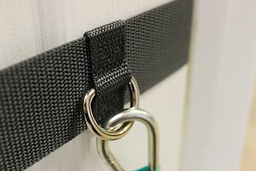 X-Over Door Anchor Strap for Resistance Bands - Home Workout Essentials - 3 Anchor Points for Muscle Isolation CrossOver Exercises - Body Conditioning - Portable & Nail-Free - Set of 2