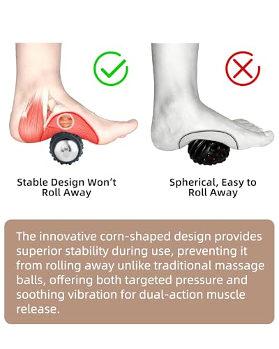 NHO Vibrating Massage Ball, Vibrating Foam Roller for Muscle Pain Relief, 4-Speed Myofascial Release Ball for Trigger Point Therapy, Deep Tissue Foot for Plantar Fasciitis, Neck, Shoulder