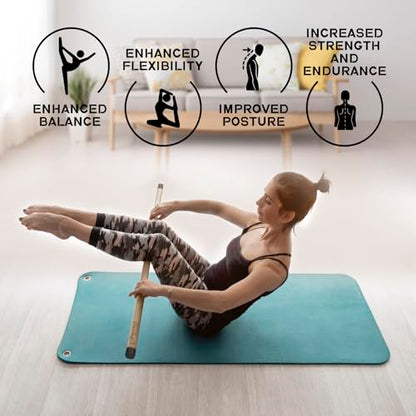 RitFit Natural Bamboo Yoga Stick, 57" (4.75 ft), Stretching & Flexibility