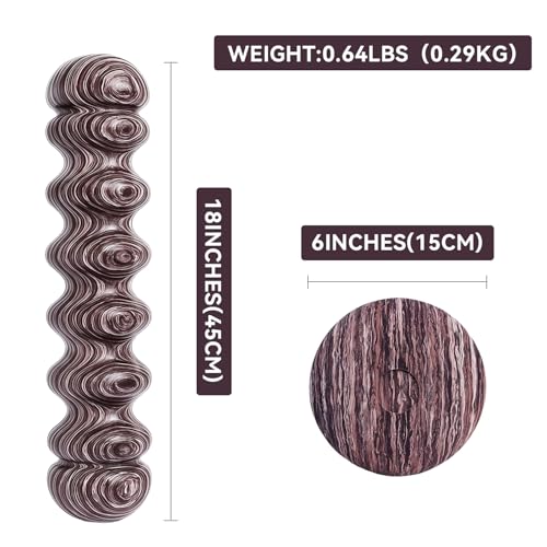 High-Density Foam Roller for Deep Muscle Massage of Legs & Back, Releases Muscle Pain, Pilates Fitness Yoga Pillar （Purple Wave）