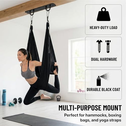 Lyellfe 2 Pack Battle Rope Anchor, Wall Ceiling Mount Bracket for Suspension Strap, Body Weight Strength Training Systems, Heavy Duty Hammock Hanging Kit for Battle Rope, Yoga and Gymnastic Rings