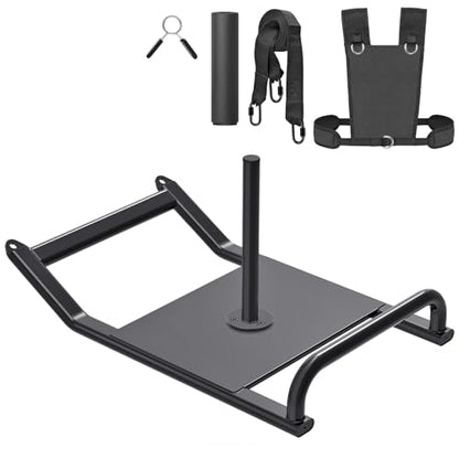 Dolibest Weight Sled, Fitness Sled, Workout Sled for Fitness Strength Training and Speed Improvement, Push-Pull Prowler Training, Suitable for 1-2" Weight Plates, Black