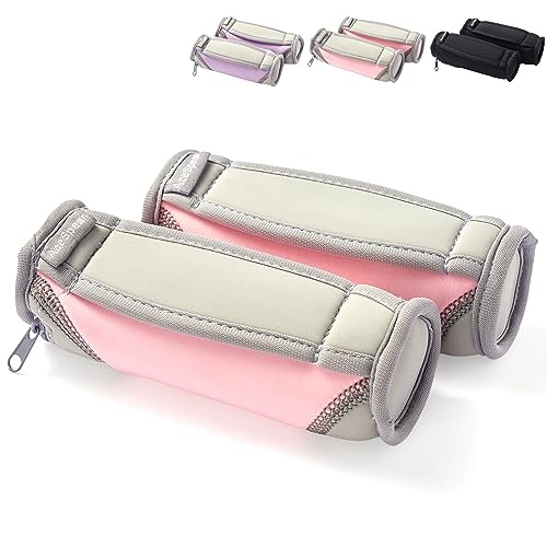 AceSpear Hand Weights for Women Men 1lb 2lbs 3lbs 4lbs Soft Dumbbells of 2, Detachable Walking Weight for Aerobics, Jogging, Running - color: Pink, style: 1 lb x 2