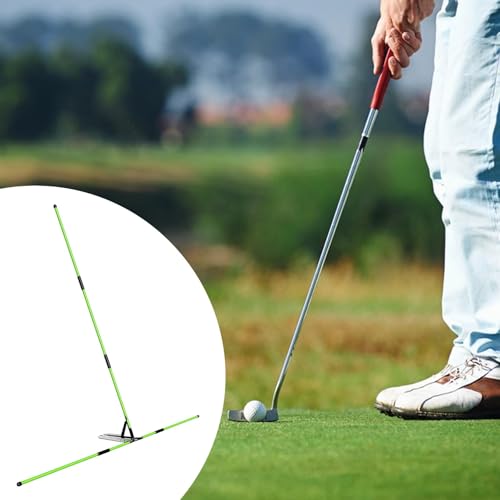 Golf Alignment Sticks Holder Swing Aid Trainer with Adjustable Angle Plate, 38cm/14.96inch Portable Swing Plane Correction Tool for Men Women