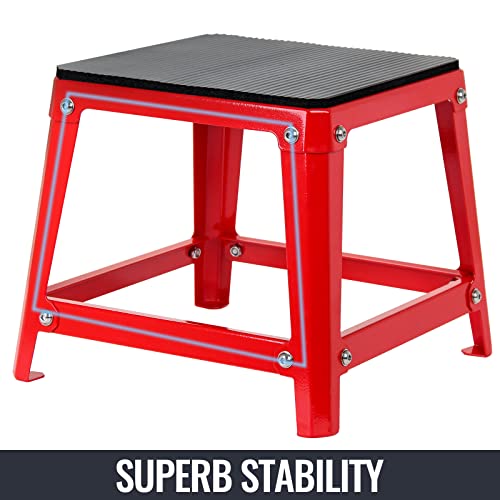 Plyometric Platform Box, Plyometric Box Jump Set for Home Gym Training, Crossfit, Conditioning, Strength Training (12/18/24/30 Inch) - color: Red 3 sets