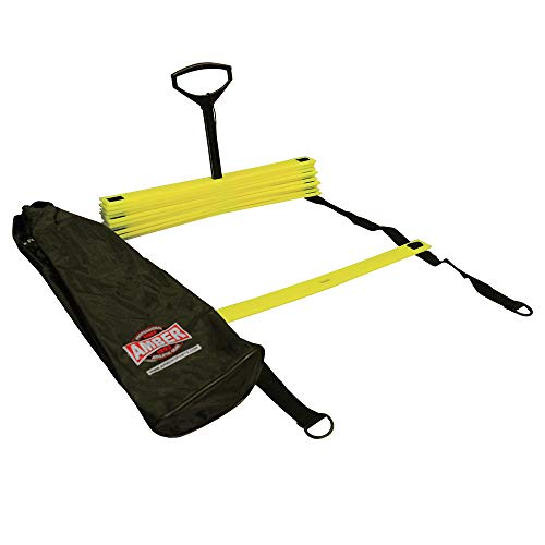 Amber Fight Gear Feet Speed and Agility Training Ladder for High-Intensity Training in Boxing, Soccer, Football, Lacrosse, and Ice Hockey - Improve Your Footwork and Coordination, 15 Feet