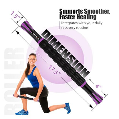 Post Liposuction Massager Stick, Lymphatic Drainage Massager, Post Lipo Surgery, Quality Material, Ridges & Grooves, Post-Op Recovery, Leg Cramps, Ideal Liposuction Recovery Supplies, Luxadar (Purple)