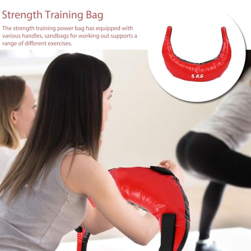 Strength Training Bag,5‑25kg Fitness Power Bag Fitness Power Bag Gym Cross Workout Training Sandbag Boxing Punching Sand Bag Empty Sandbag