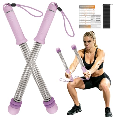 Cordless Battle Rope for Home Gym, Heavy Duty Portable & Low-Noise, Purple - color: Purple