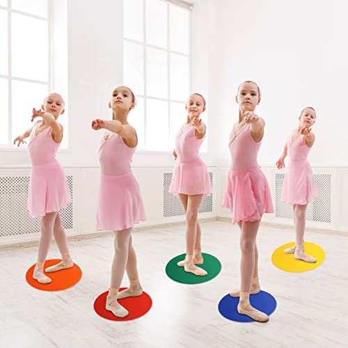 9 Inch Poly Vinyl Spot Markers TPE Floor Spot Dots Non Slip Flat Field Cones Poly Dots Agility Markers for Gym Floor Exercise Dance Speed Agility Training