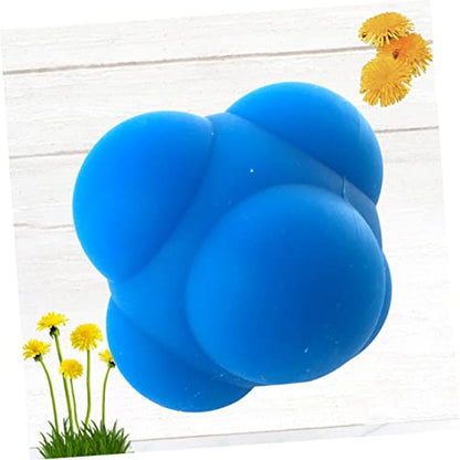 1Pc Hexagonal Silicone Agility Reaction Training Ball Durable Bounce Ball for Indoor Games for Athletes and Fitness Enthusiasts