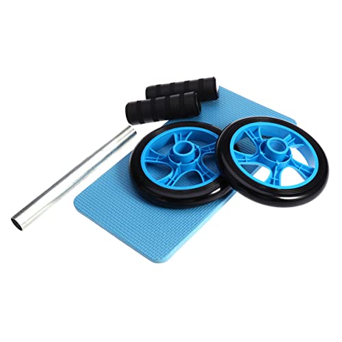 Toyvian Dual Wheel Mute Ab Roller with Knee Pad Core Workout Equipment for Abdominal Training Portable Exercise Tool for Fitness Enthusiasts