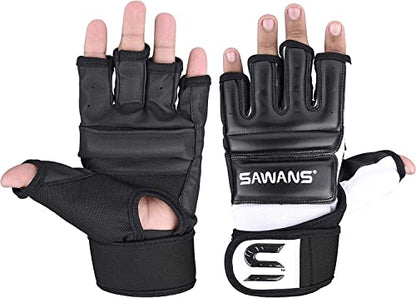 SAWANS Punch Bag Boxing Gloves Karate Mitts MMA Body Combat Taekwondo Training Martial Art Fighting Grappling Muay Thai