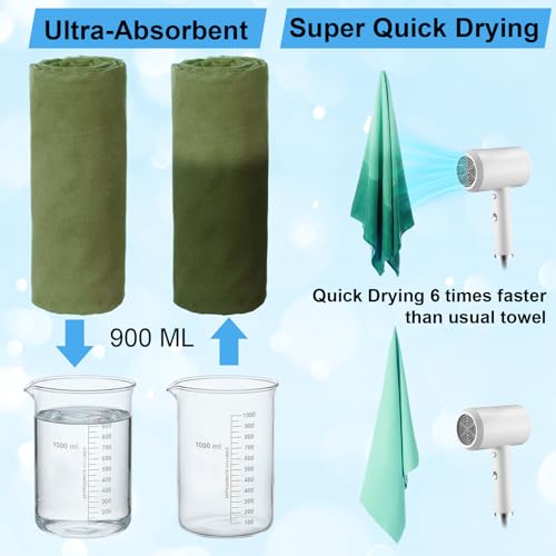 6 Pack Large Microfiber Gym Towels, 47" x 20" Quick Dry Sweat Towels Super Absorbent Soft Fast Drying Towel Lightweight Towel for Workout, Camping, Backpacking, Beach, Swimming(Classic) - color: Classic