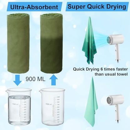 6 Pack Large Microfiber Gym Towels, 47" x 20" Quick Dry Sweat Towels Super Absorbent Soft Fast Drying Towel Lightweight Towel for Workout, Camping, Backpacking, Beach, Swimming(Classic) - color: Classic