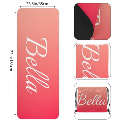 Custom Name Yoga Mat,Personalized Travel Yoga Exercise Mat,Non Slip,Perfect for Kids & Adults,Gradient Color D Series - color: Style 22
