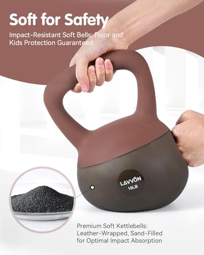 Soft Kettlebell - Cushioned Impact-Resistant Base and Anti-Slip - color: Black-Pink