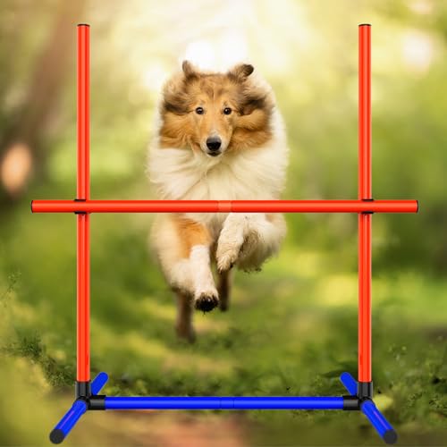 Dog Agility Set, Jump Ring, Jump Poles, Pause Box & Bag - size: 3-Sets Hurdles