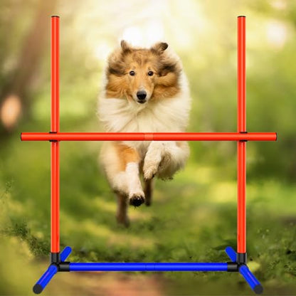 Dog Agility Set, Jump Ring, Jump Poles, Pause Box & Bag - size: 3-Sets Hurdles