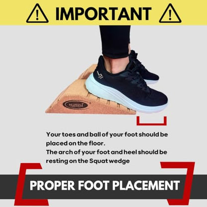 2025 NEW LARGER and Improved quality ECO-Friendly HIGHEST DENSITY Cork Squat Wedge Block Heel Calf Raise Platform NON-SLIP Slant Board Ramp Fitness Workouts Yoga Weightlifting exercise BAND 3 PIECES