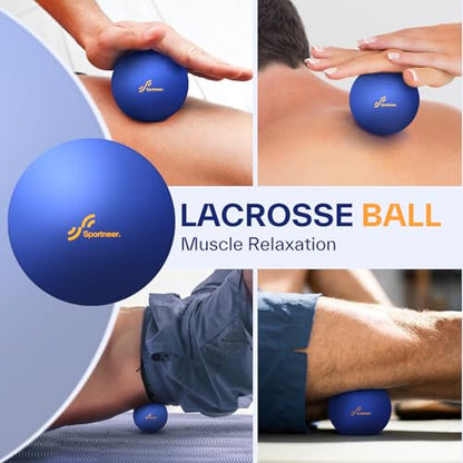 Sportneer 4 in 1 Pilates Foam Roller Muscle Relax Kit - color: Blue