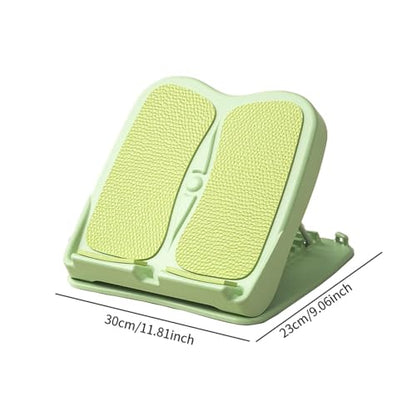Colaxi Slant Board for Calf Stretching 11 Levels Adjustable Foldable Leg Stretching Slant Board Calf Stretcher for Hamstring Squats, Green - color: green