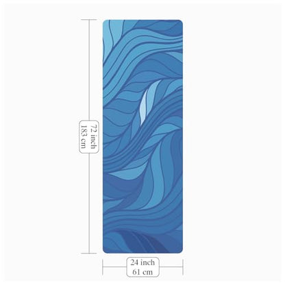 Foldable Yoga Mat, Non-slip Suede Fitness Mat With Carry Bag for Hot Yoga, Exercise, Pilates, 1.5mm Thick Lightweight Exercise Yoga Mat for Women