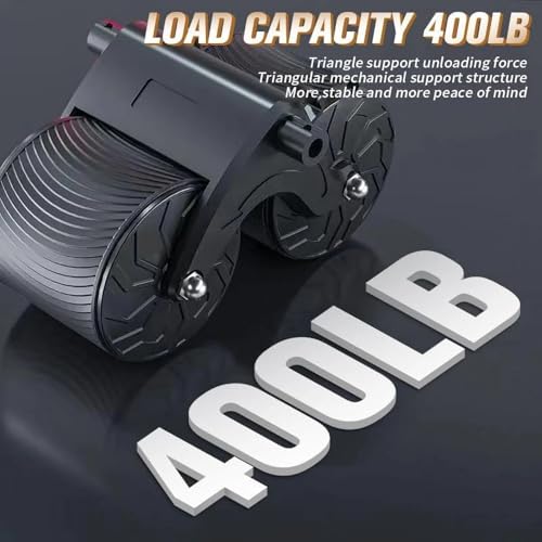 2026 New Ab Roller Wheel with Timer & Knee Mat,Automatic Rebound Abdominal Wheel with Elbow Support Ab Workout Equipment for Strengthening Core Muscles Abs Exercise Roller for Women Men