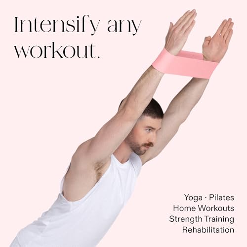 Bala Bands Resistance Bands, Non-Slip Fabric Exercise Bands - color: BLUSH, size: Resistance Bands (Set of 3)