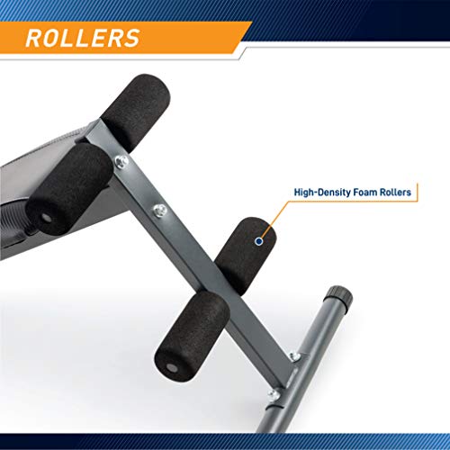 Marcy Exercise Utility Bench for Upright, Incline, Decline, and Flat Exercise SB-261W , Black , 42.00 x 19.00 x 51.00 inches