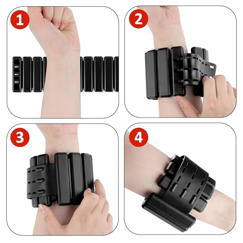 Ankle Wrist Weights Adjustable 2LB Set, Waterproof Weighted Arm Bands for Women Men Workout, Yoga, Pilates, Walking, Running