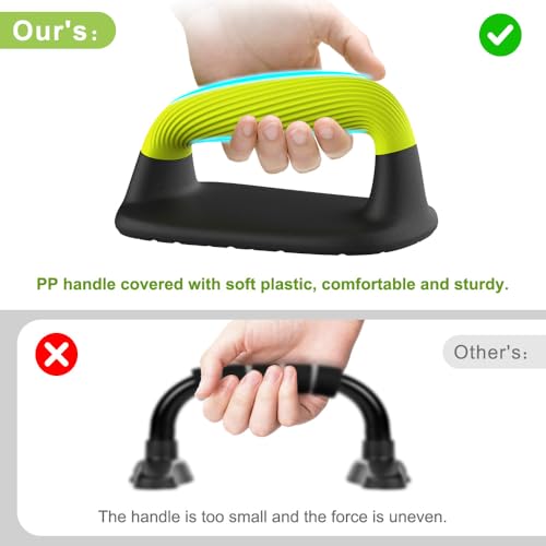 Push Up Bars, Ergonomic Pushup Handles for Home Gym Training - color: A: Neon Green