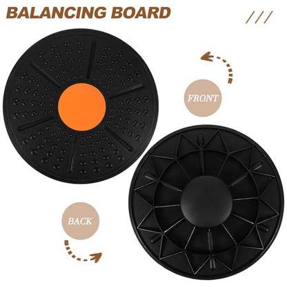 KESYOO Adjustable Wobble Board Balance Trainer with Non-slip Surface for Core Stability and Rehabilitation PP Material Half Stability Board for Home Gym and Physical Therapy